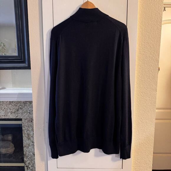 Brooks Brothers Merino Wool Half Zip Sweater Men’s Size XXL Blue Classic Preppy - Picture 4 of 10